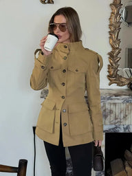 Anna Tailored Μπλέιζερ με Όρθιο Γιακά
