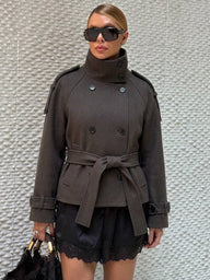 Anne Double Breasted Belted Coat