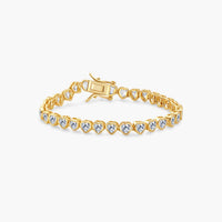 Pulseira de Ténis Arabella com Zircónia em Corte Coração