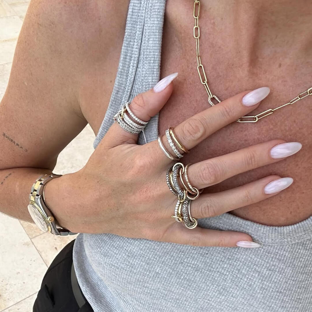 ZEYA - Aurélie Radiant Zirconia Five - Stacked Ring