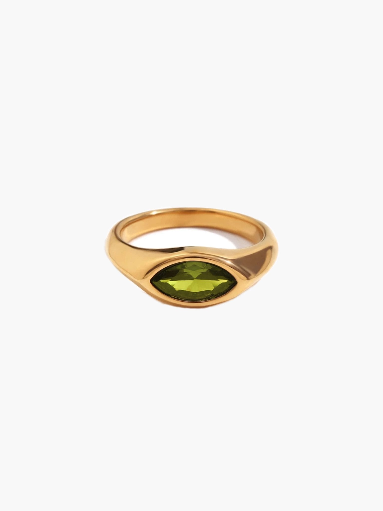ZEYA - Aurora Ring - Colorful Horse Eye Zircon Ring in Durable Hypoallergenic Steel