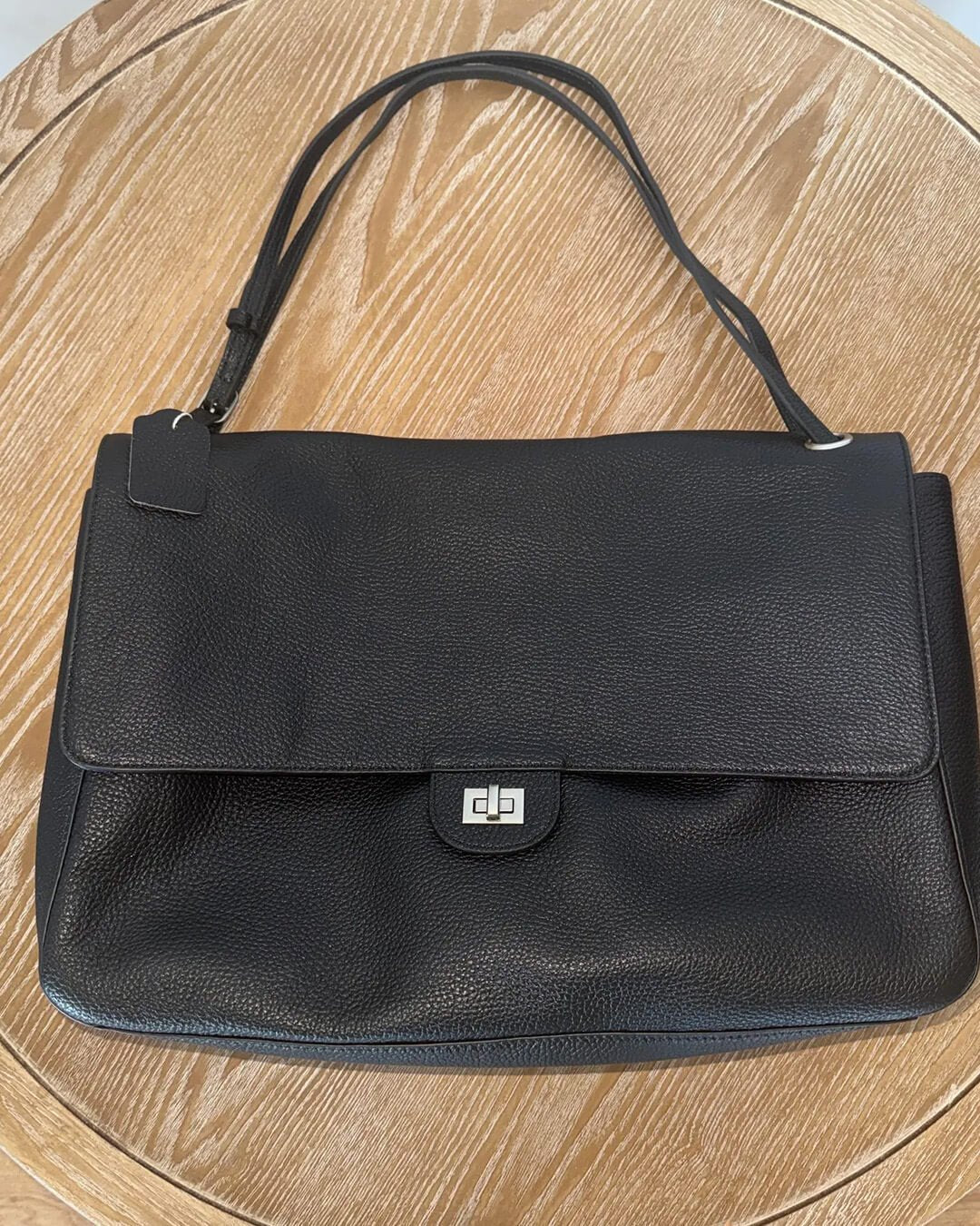 ZEYA - Ava Maxi Flap Leather Shoulder Bag