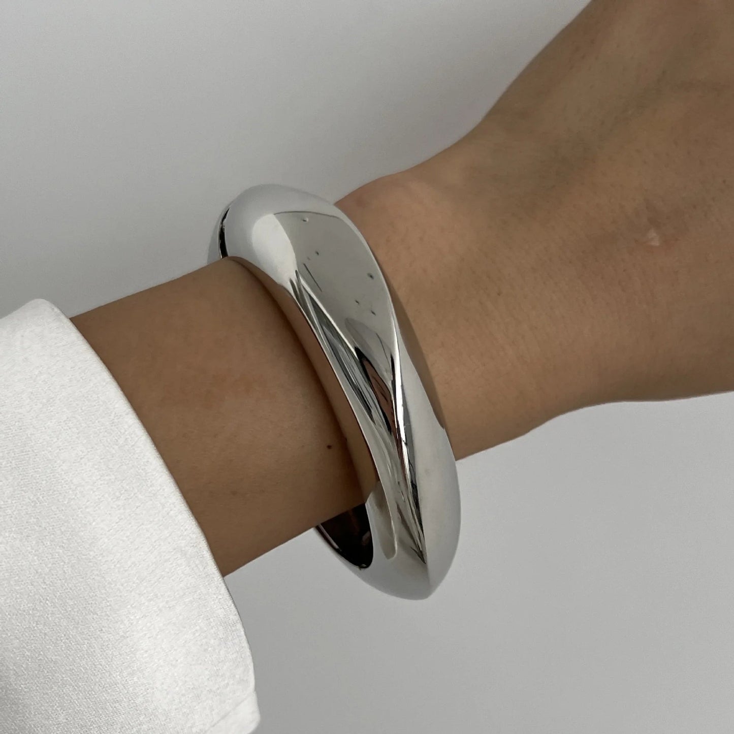ZEYA - Avenlee Metal Cuff Bangles - Geometric Hip Hop Bracelets for Women