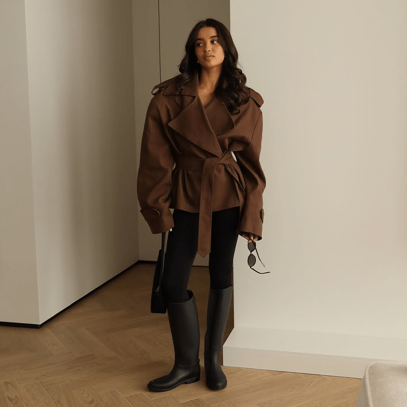 ZEYA - Bellina Belted Short Trench Coat