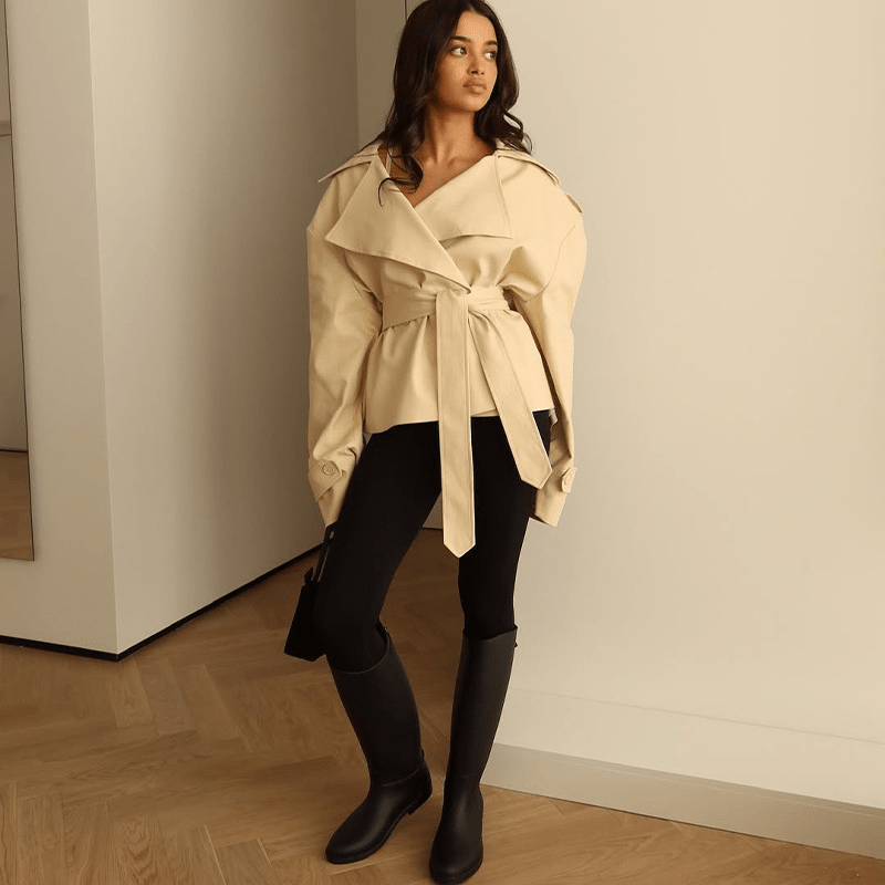 ZEYA - Bellina Belted Short Trench Coat