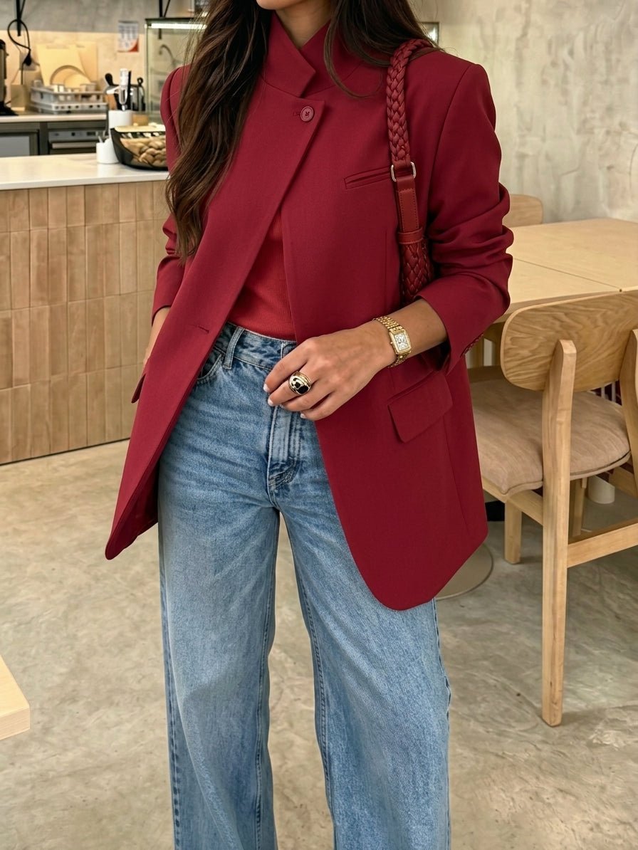 ZEYA - Bessie Vintage Asymmetric Blazer