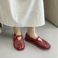Jessica Woven Hollow Flat Sandals