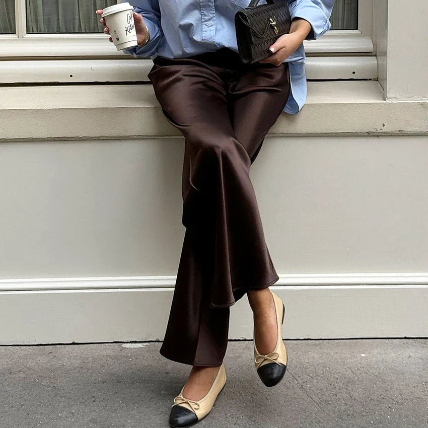 ZEYA - Brie Satin Flare Pants