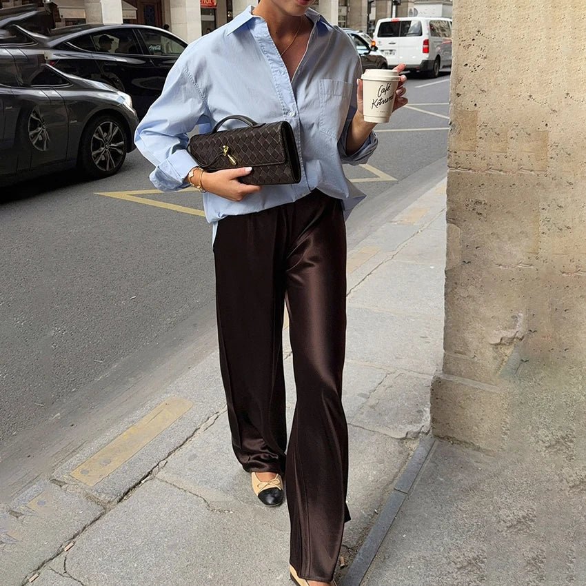 ZEYA - Brie Satin Flare Pants