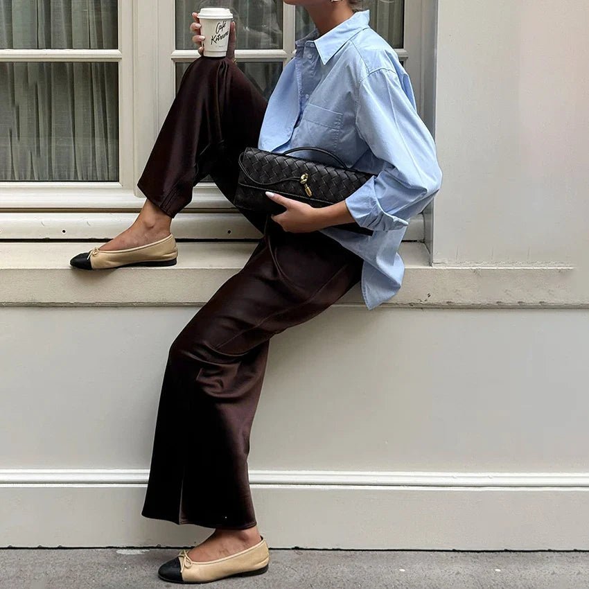 ZEYA - Brie Satin Flare Pants