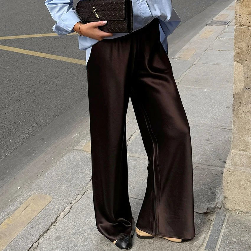 ZEYA - Brie Satin Flare Pants