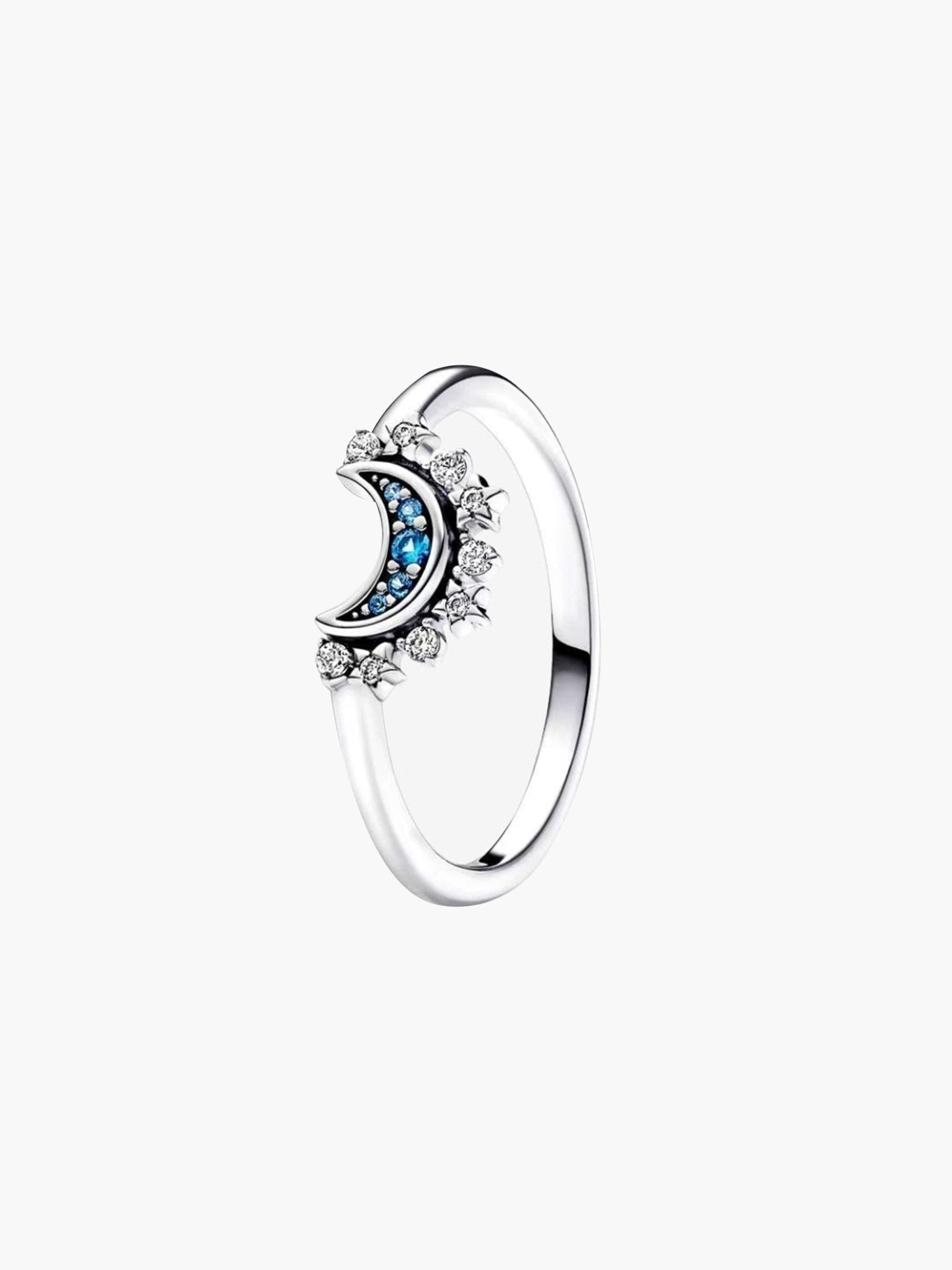 ZEYA - Brietta Celestial Sun & Moon Ring Set - Hand - Finished 14k Gold - Plated Stackable Jewelry