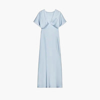 Abito midi in satin Briona con scollo a V