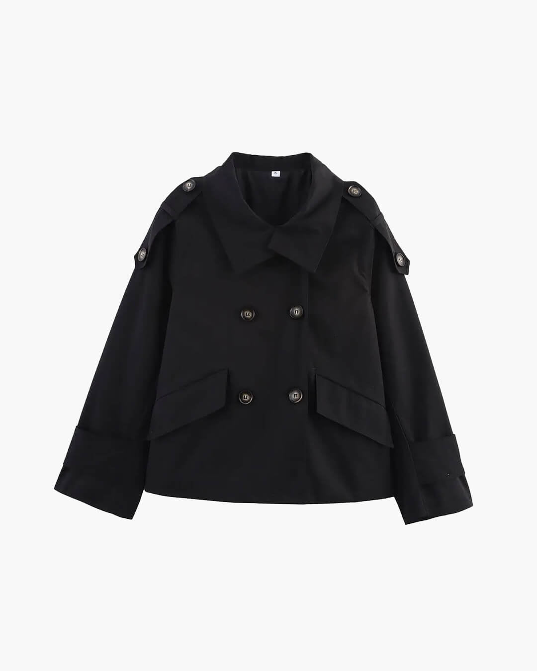 ZEYA - Brynn Stand Collar Cropped Trench Coat