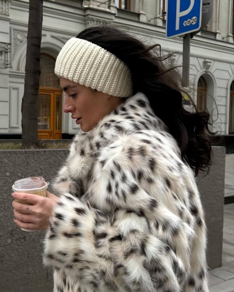 ZEYA - Camella Leopard Faux Fur Coat