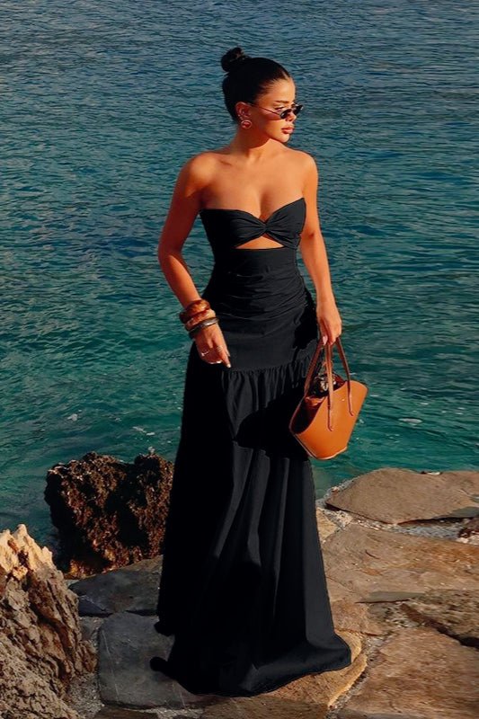 ZEYA - Camia Cut - Out Strapless Maxi Dress