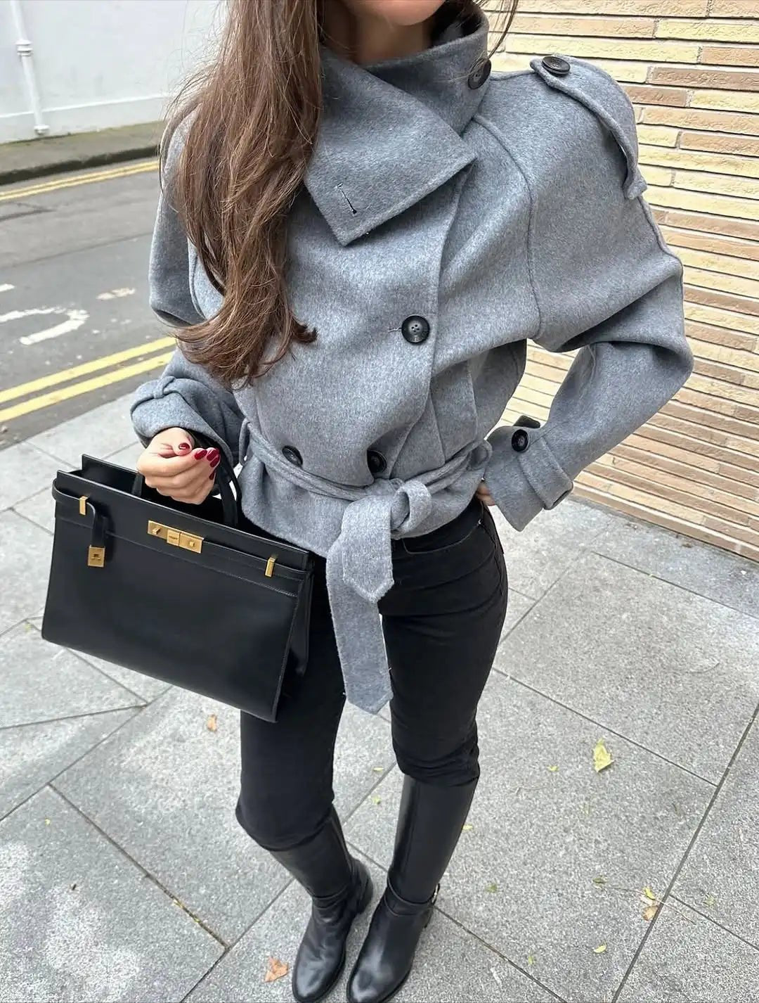 ZEYA - Carmen Double-Breasted Turtleneck Coat