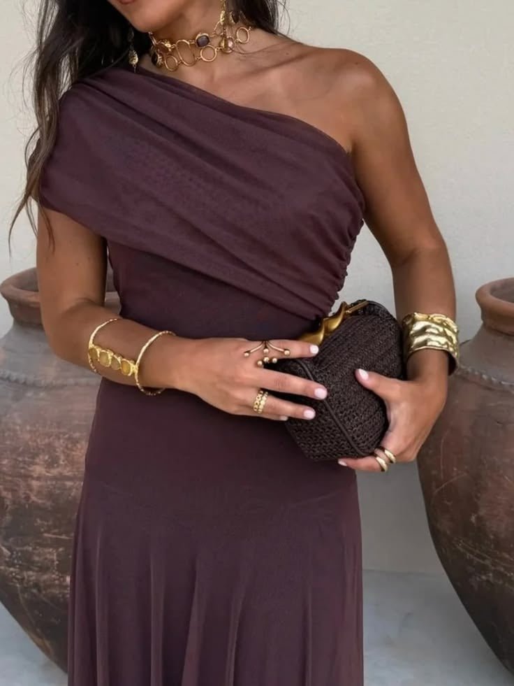 ZEYA - Cecile Off-Shoulder Ruched Maxi Dress