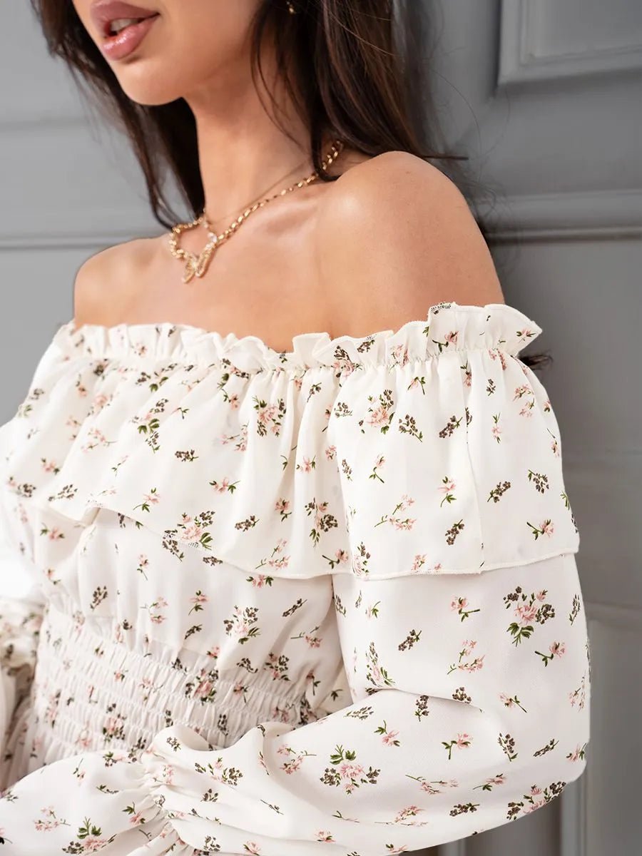 ZEYA - Cecile Off - Shoulder Ruffled Mini Dress
