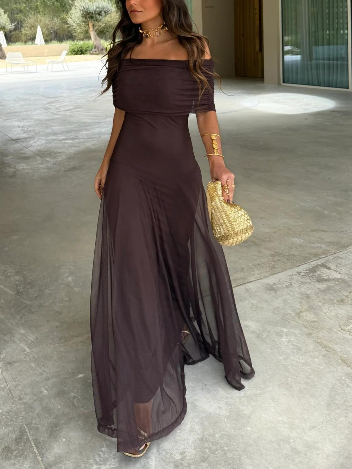 ZEYA - Celeste Off Shoulder Maxi Dress