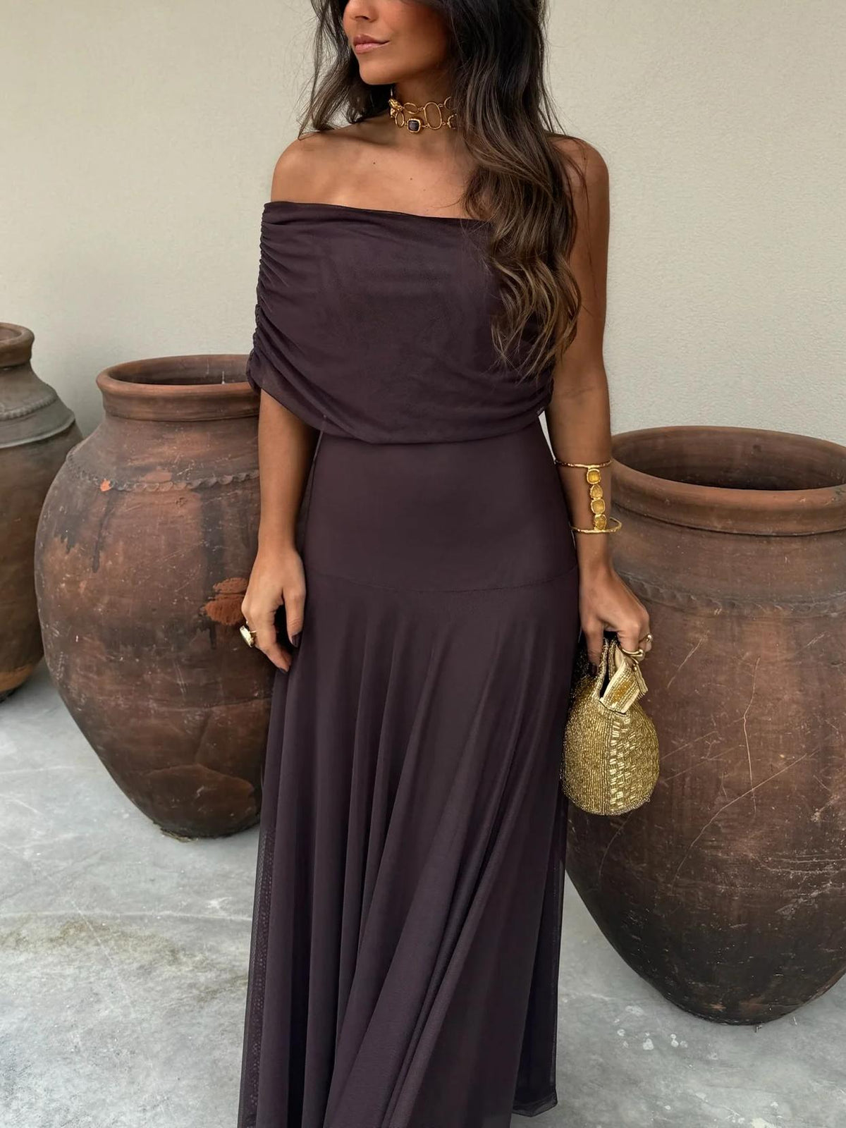 ZEYA - Celeste Off Shoulder Maxi Dress