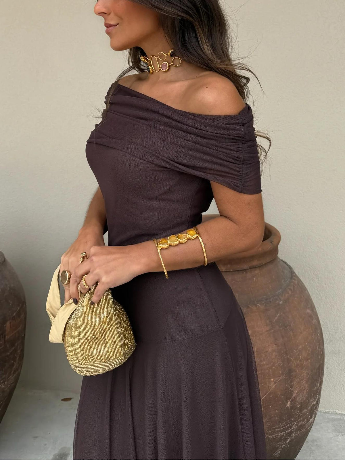 ZEYA - Celeste Off Shoulder Maxi Dress