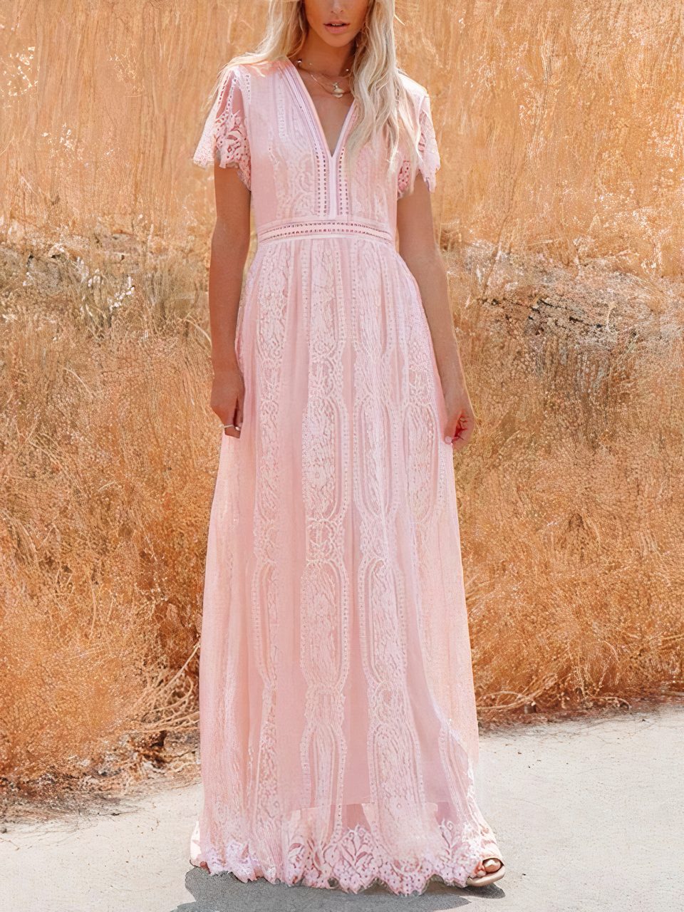 ZEYA - Celestine Bohemian Lace Maxi Dress