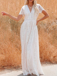 Celestine boheme maxi-kjole i blonde