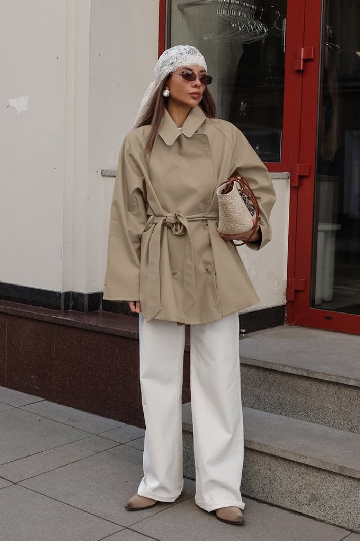 ZEYA - Clara Belted Wrap Trench Coat