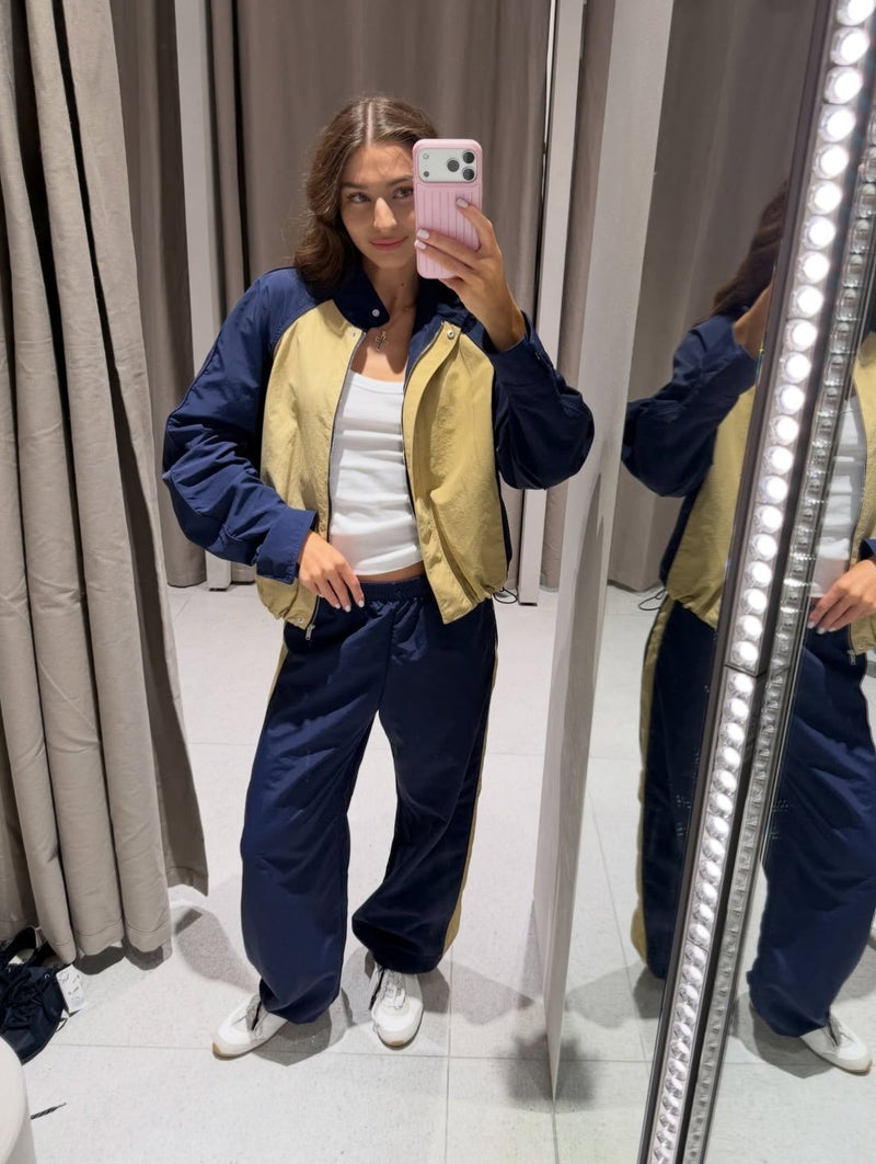 Claudia patchwork najlonski trenirka