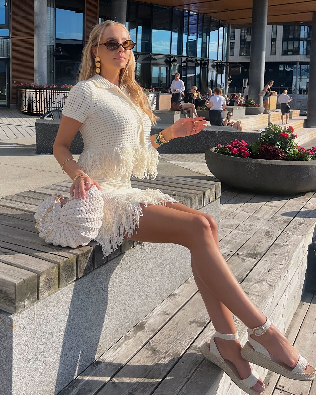 ZEYA - Demetra Knitted Tassel Skirt Set