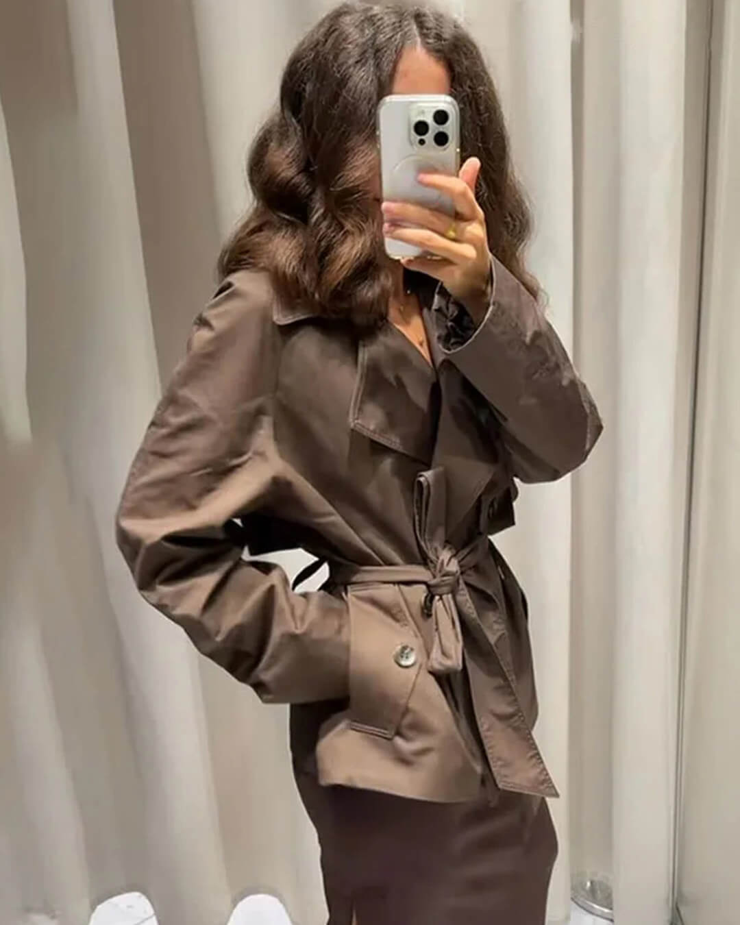 ZEYA - Dianna Belted Short Trench Coat