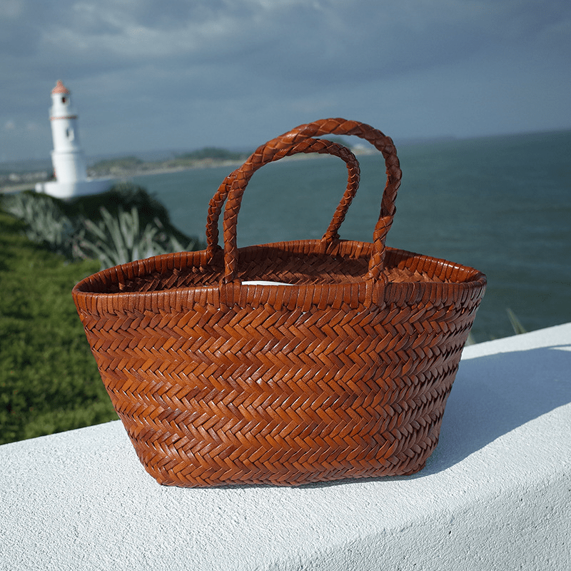 ZEYA - Eira Handwoven Leather Tote Bag