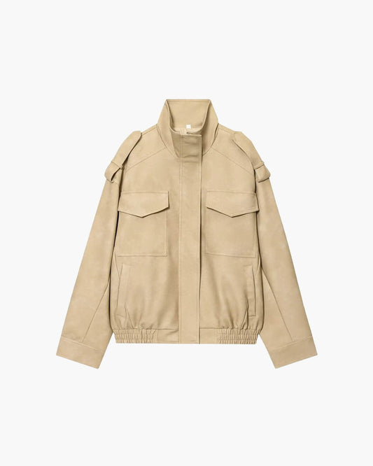 ZEYA - Elisse Suede Bomber Jacket