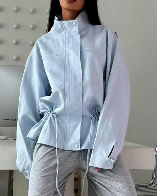 ZEYA - Ellen Drawstring Stand Collar Jacket