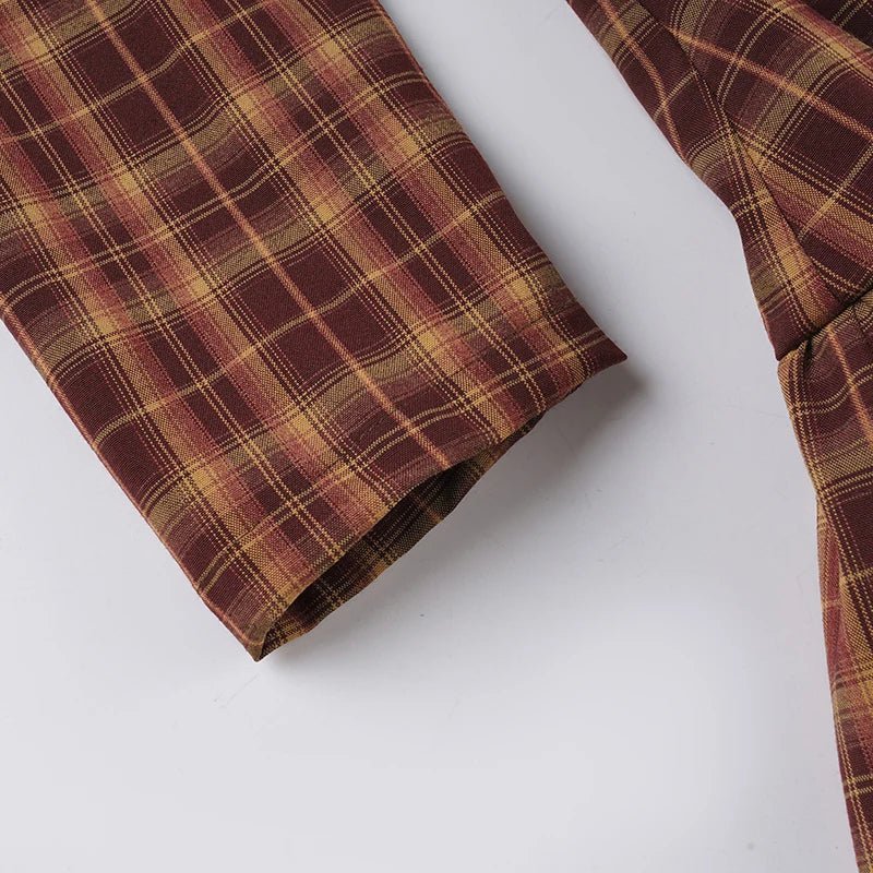 ZEYA - Ellie Long Sleeve Plaid Mini Dress