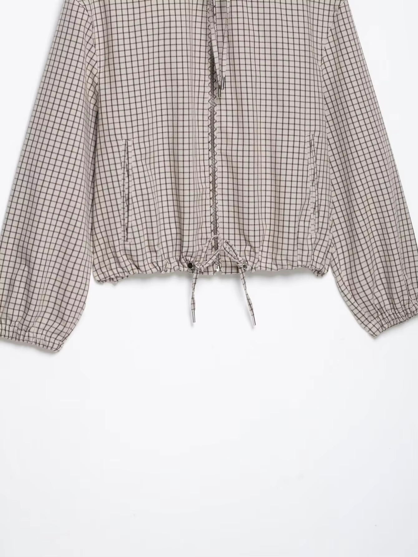 ZEYA - Ellie Plaid Cropped Hooded Jacket