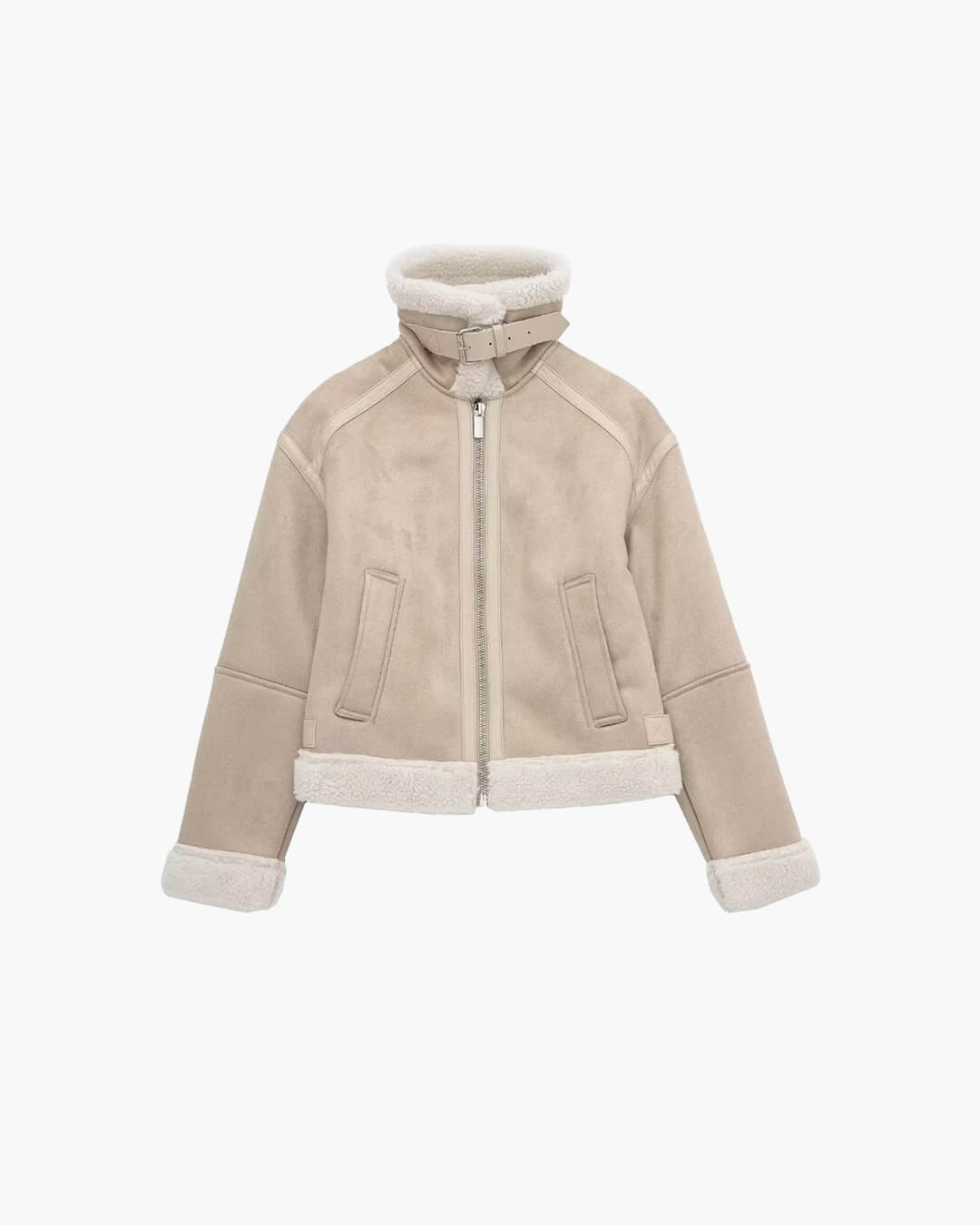 ZEYA - Elodie Suede Faux Fur Jacket