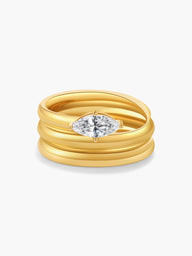 Anillo de banda de circonia Elowen