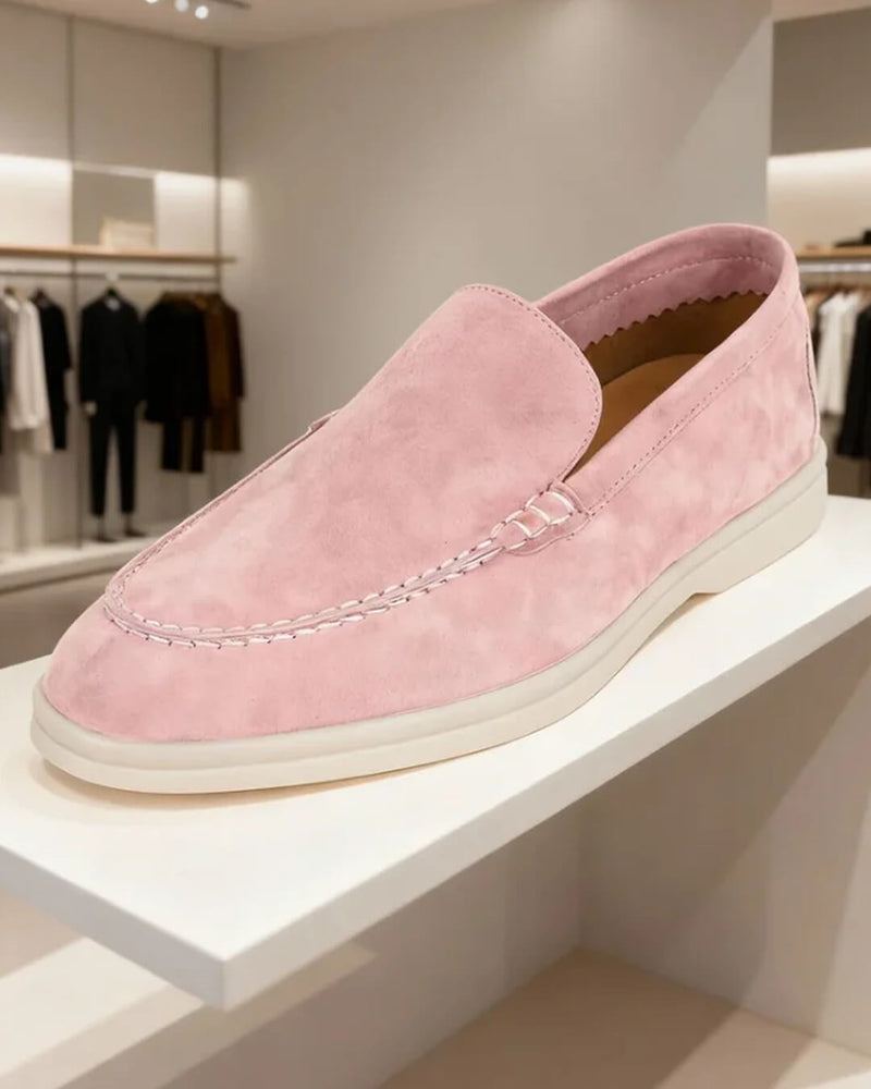 ZEYA - Elvira Suede Flat Moccasin Loafers