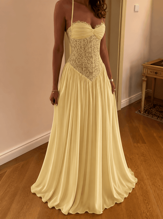 ZEYA - Erica Halter Corset Maxi Dress