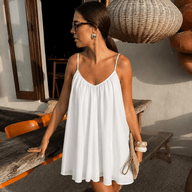 Rochie mini vaporoasă Esra cu bretele subțiri