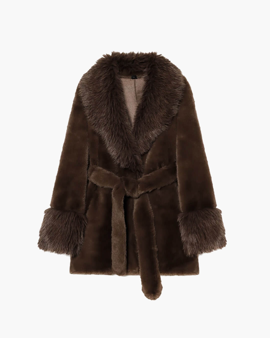 ZEYA - Eva Belted Faux Fur Coat