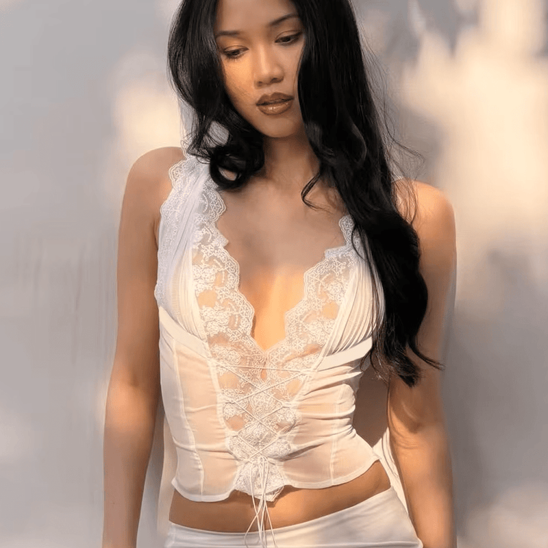 ZEYA - Evelyn Lace Tie Back Skirt Set