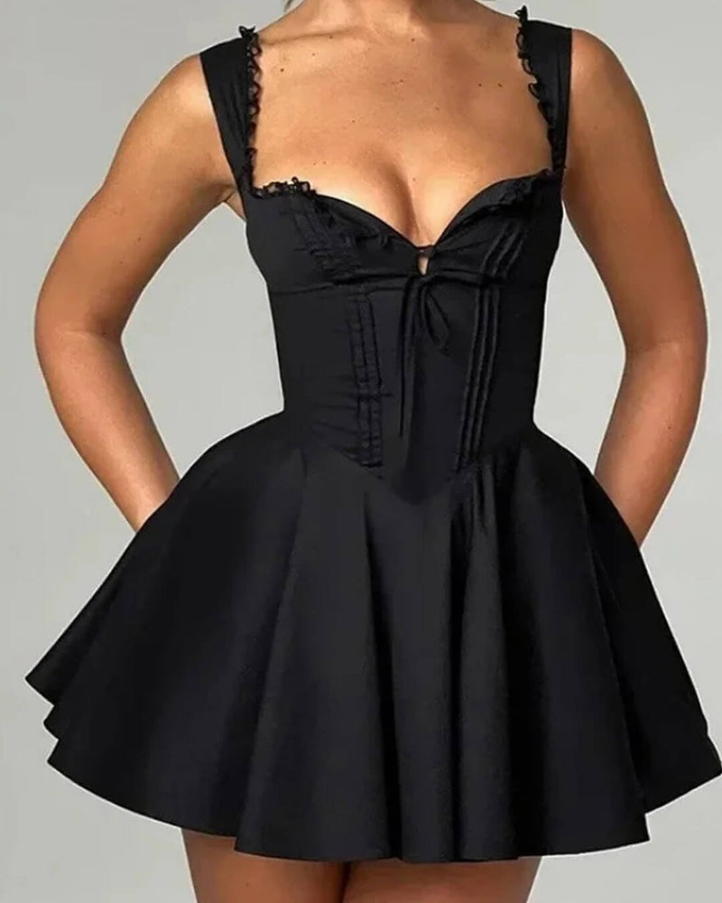 ZEYA - Evelyn Lace-Up Back Mini Dress