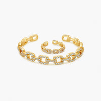 Conjunto de Anel e Pulseira Fenella Ajustáveis com Ligação de Zircónia