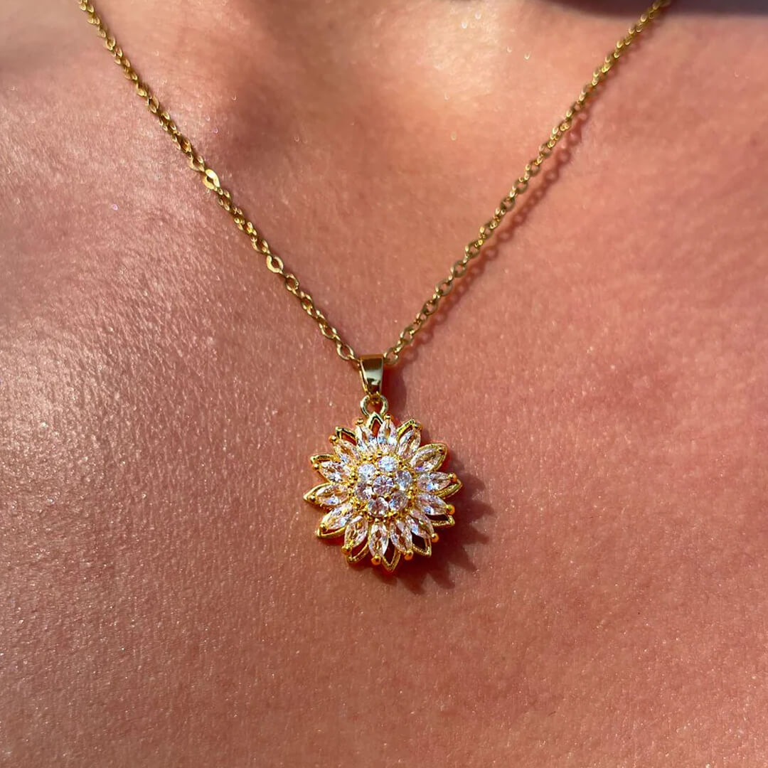 ZEYA - Flower Anxiety Spinner Necklace