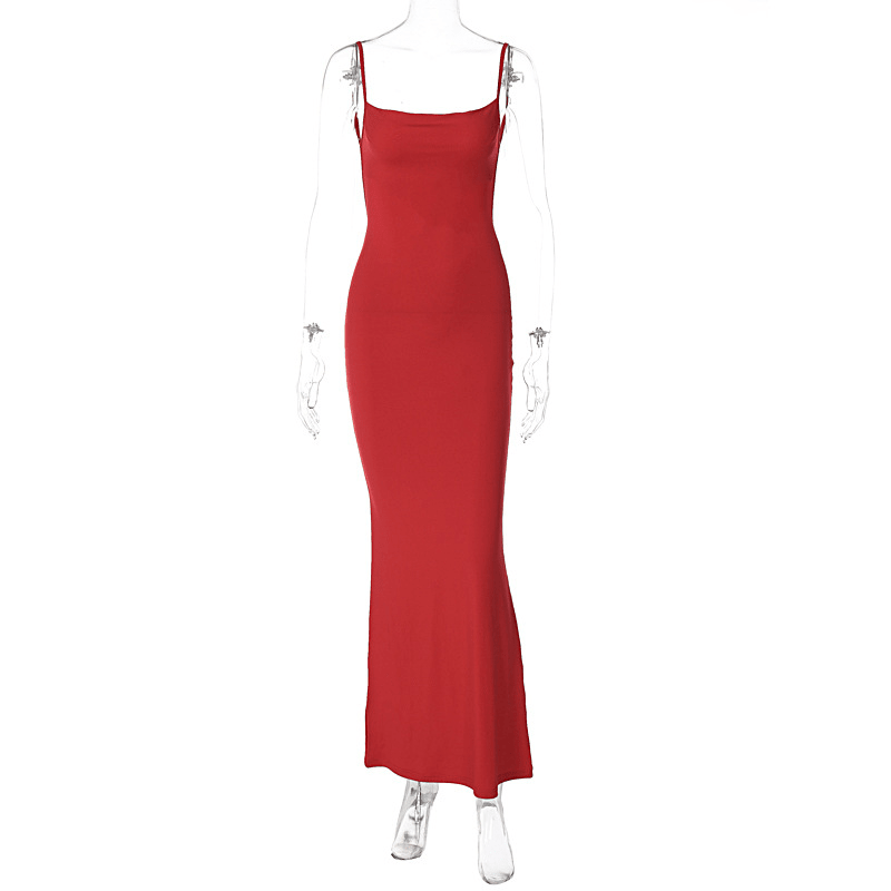 ZEYA - Genna V Neck Strap Maxi Dress