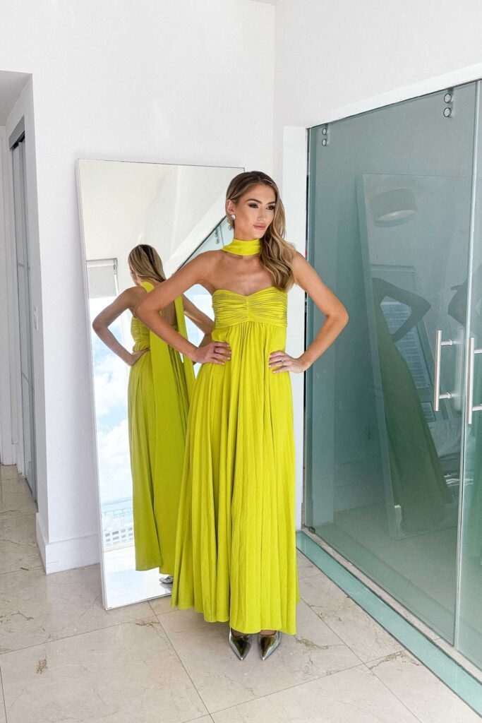 ZEYA - Gina Halter Ruched Maxi Dress
