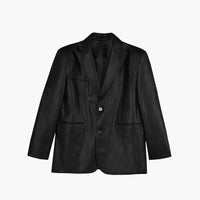 Glaiza Oversized Vegan Leren Blazer